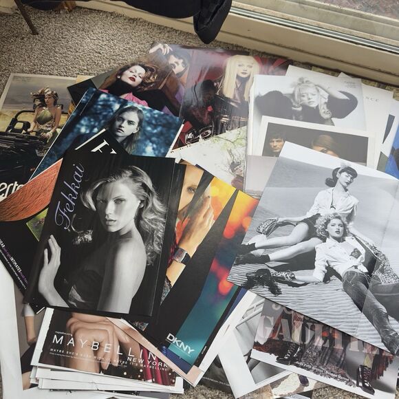 Mixed Media Vintage Magazine Print Ads Poster Wall Art Sexy Models Designer LOT - Picture 14 of 16